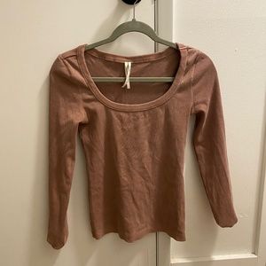 Anthropologie mauve long sleeve top